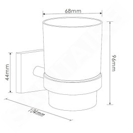kielle Harmonia - Verre pour brosse à dents et dentifrice, verre mat / chrome 40023000