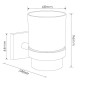 kielle Harmonia - Verre pour brosse à dents et dentifrice, verre mat / chrome 40023000