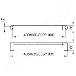 Keuco Elegance - Porte-serviettes, longueur 1000 mm, chrome 11601011000