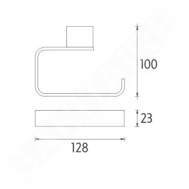 Nimco Kibo - Porte-papier toilette, noir mat Ki-14055-90