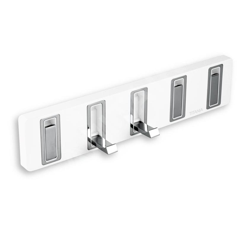 Novaservis Titania Yacore - Patère à 5 crochets, plastique/inox 65543,4