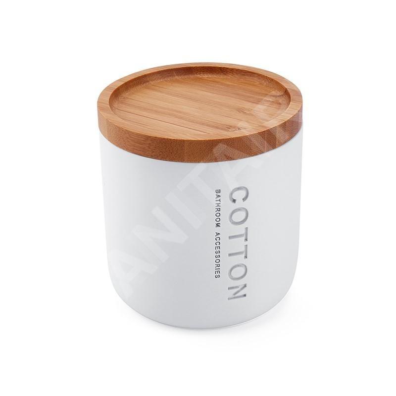 Nimco Kora - Pot pour les accessoires cosmétiques, blanc KO 24051-05