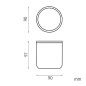 Nimco Kora - Pot pour les accessoires cosmétiques, blanc KO 24051-05