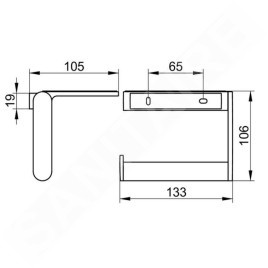 Keuco Plan - Porte-papier toilette avec étagère, noir mat 14973370000