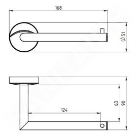 Novaservis Metalia 11 - Porte-rouleaux, chrome 0110,0