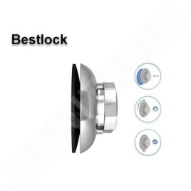 Compactor Bestlock - Porte-brosse à dents mural, plastique/chrome RAN4696