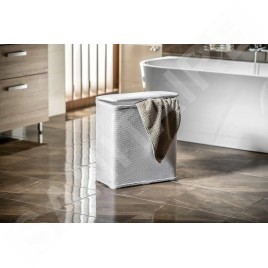 Aqualine Accessoires - Corbeille à linge 500x550x280 mm, blanc 203802