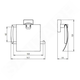 Novaservis Metalia 12 - Porte-rouleaux avec couvercle, chrome 0238,0