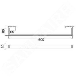 Steinberg 460 - Porte-serviettes, longueur 600 mm, chrome 460 2600