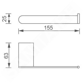 Novaservis Titania Naty - Porte-rouleaux, chrome 66610,0