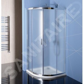 Polysan Easy Line - Paroi de douche quart de cercle 900 x 900 mm, verre Brick EL2638