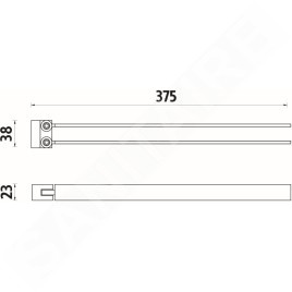 Nimco Kibo - Porte-serviettes, longueur 375 mm, chrome Ki 14096-26