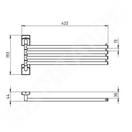 Novaservis Metalia 12 - Porte-serviettes, chrome 0246,0