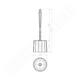 Aqualine Zeno - Brosse de toilette, blanc ZE33