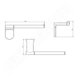 Aqualine Zero - Porte-papier toilette, chrome ZE017