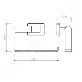 Novaservis Ferro Greta - Porte-papier toilette, noir mat AGR33BL