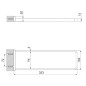 Steinberg 450 - Porte-serviettes, longueur 353 mm, chrome 450 2550
