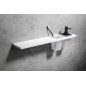 Sapho Abeline - Étagère avec distributeur et verre, 80 cm, blanc mat/noir AE802-0101-03