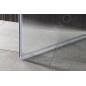 Aqualine Cabines de douche - Porte de douche Pilot, 800 mm, aluminium brillant/verre Brick PT080