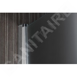 Aqualine Cabines de douche - Porte de douche Pilot, 800 mm, aluminium brillant/verre Brick PT080