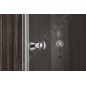 Aqualine Cabines de douche - Porte de douche Pilot, 800 mm, aluminium brillant/verre Brick PT080