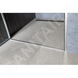 Aqualine Cabines de douche - Porte de douche Pilot, 800 mm, aluminium brillant/verre Brick PT080