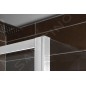 Polysan Deep - Porte de douche, 2 battants, 1300 mm, aluminium brillant/verre clair MD1316