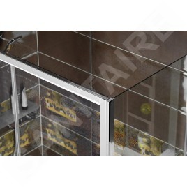 Polysan Deep - Porte de douche, 2 battants, 1300 mm, aluminium brillant/verre clair MD1316