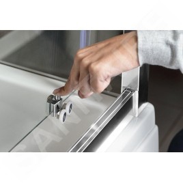 Polysan Deep - Porte de douche, 2 battants, 1300 mm, aluminium brillant/verre clair MD1316