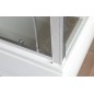 Polysan Deep - Porte de douche, 2 battants, 1300 mm, aluminium brillant/verre clair MD1316