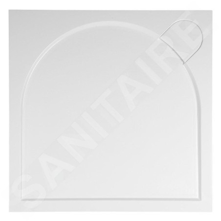 Gelco Receveurs - Receveur de douche Larca G5, 900x900 mm, marbre coulé, blanc PL009