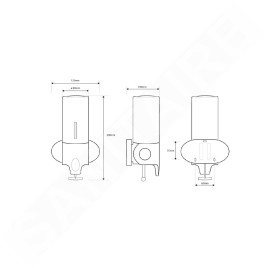 Sapho Série Hôtel - Distributeur savon, inox XP101