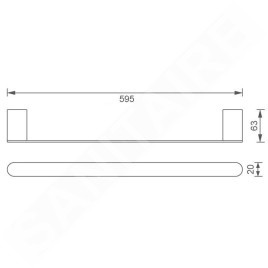 Novaservis Titania Naty - Porte-serviettes, longueur 600 mm, chrome 66628,0