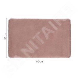 Sapho Accessoires de salle de bains Gedy - Tapis de salle de bain 50 x 80 cm, avec antidérapant, rose 96FY508010