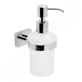 Novaservis Ferro Greta - Distributeur de savon avec support, verre dépoli / chrome AGR34