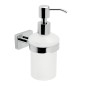 Novaservis Ferro Greta - Distributeur de savon avec support, verre dépoli / chrome AGR34