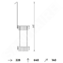 Nimco Kibo - Corbeille porte savon 2 étages, chrome Ki 14017D-H-26