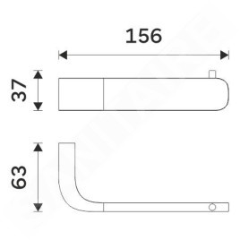 Nimco Nikau - Porte-papier toilette, chrome NK 30055-26