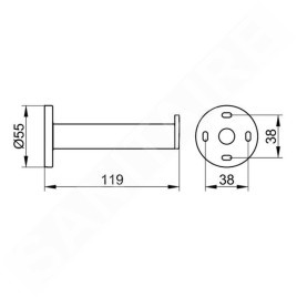 Keuco Plan - Réservoir de papier toilette, noir mat 14963370000