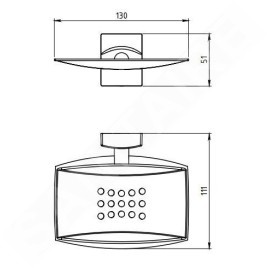 Novaservis Metalia 12 - Porte-savon, chrome 0202,0