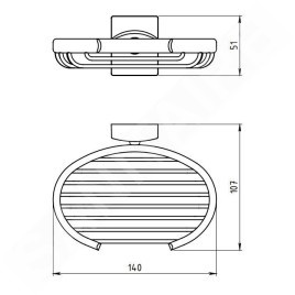 Novaservis Metalia 12 - Grille porte-savon, chrome 0248,0