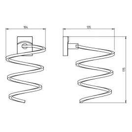 Novaservis Metalia 12 - Support de sèche-cheveux, chrome 0283,0