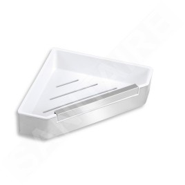 Novaservis Titania Yacore - Tablette de douche avec raclette pour cabine de douche, blanc/inox 65578,4