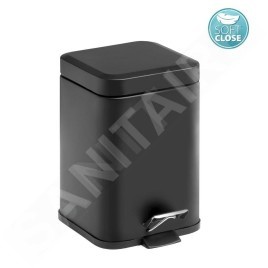 Sapho Accessoires de salle de bains Gedy - Poubelle 3 l, Soft Close, noir mat 220914