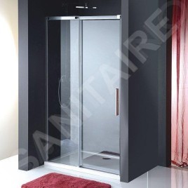 Polysan Altis Line - Porte de douche coulissante, 2 battants, 1570-1610 mm, aluminium brillant/verre clair AL4315C