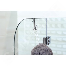 Aqualine Chrom Line - Crochet de suspension pour paroi de douche, chromé 37020