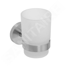 Sapho X-STEEL - Porte-verre, verre/inox poli XS900