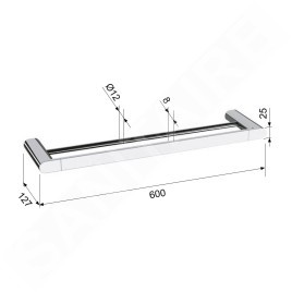 Sapho Flori - Porte-serviettes 600x127 mm, chrome RF011
