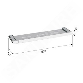 Sapho Flori - Étagère, longueur 508 mm, chrome RF016