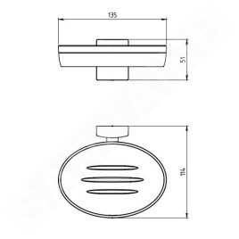 Novaservis Metalia 12 - Porte-savon, verre/chrome 0236,0